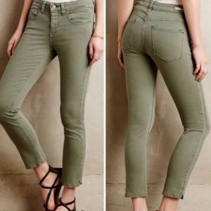 ANTHROPOLOGIE: PILCRO green denim pants